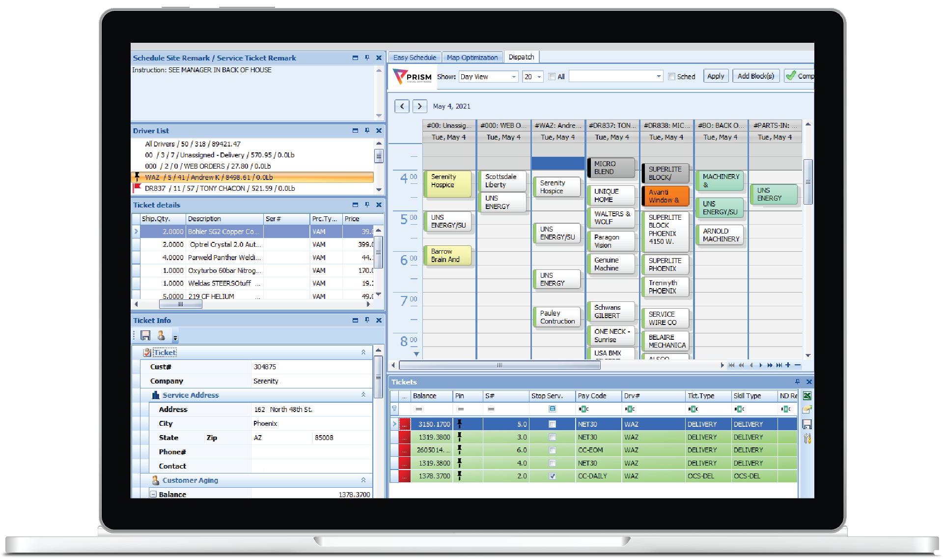 screenshot of Advantage Route